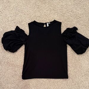 ASOS Black Cold Shoulder Top